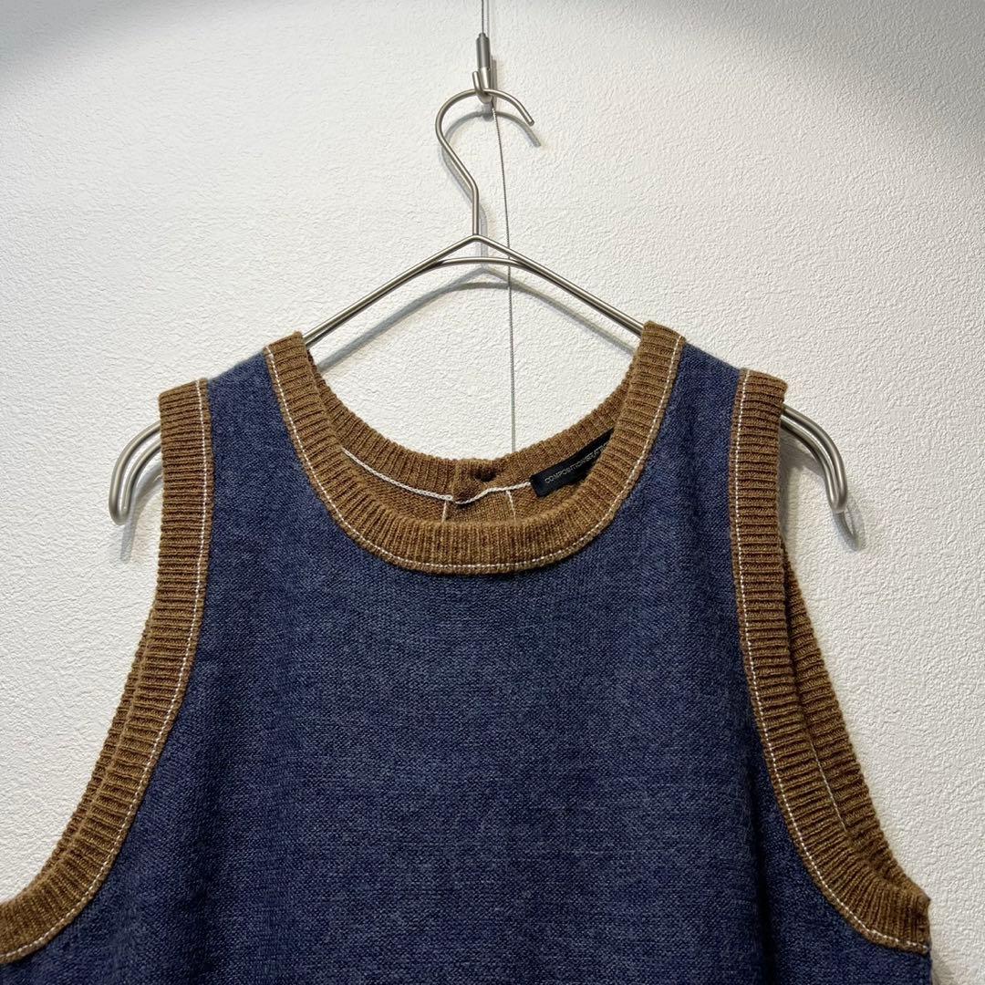 希少 美品 ワイズヨウジヤマモト ノースリーブ 変形 ウールニット ベスト