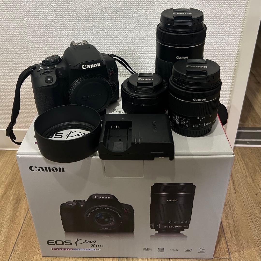 Canon EOS Kiss X10i ダブルズームキット＋単焦点レンズセット