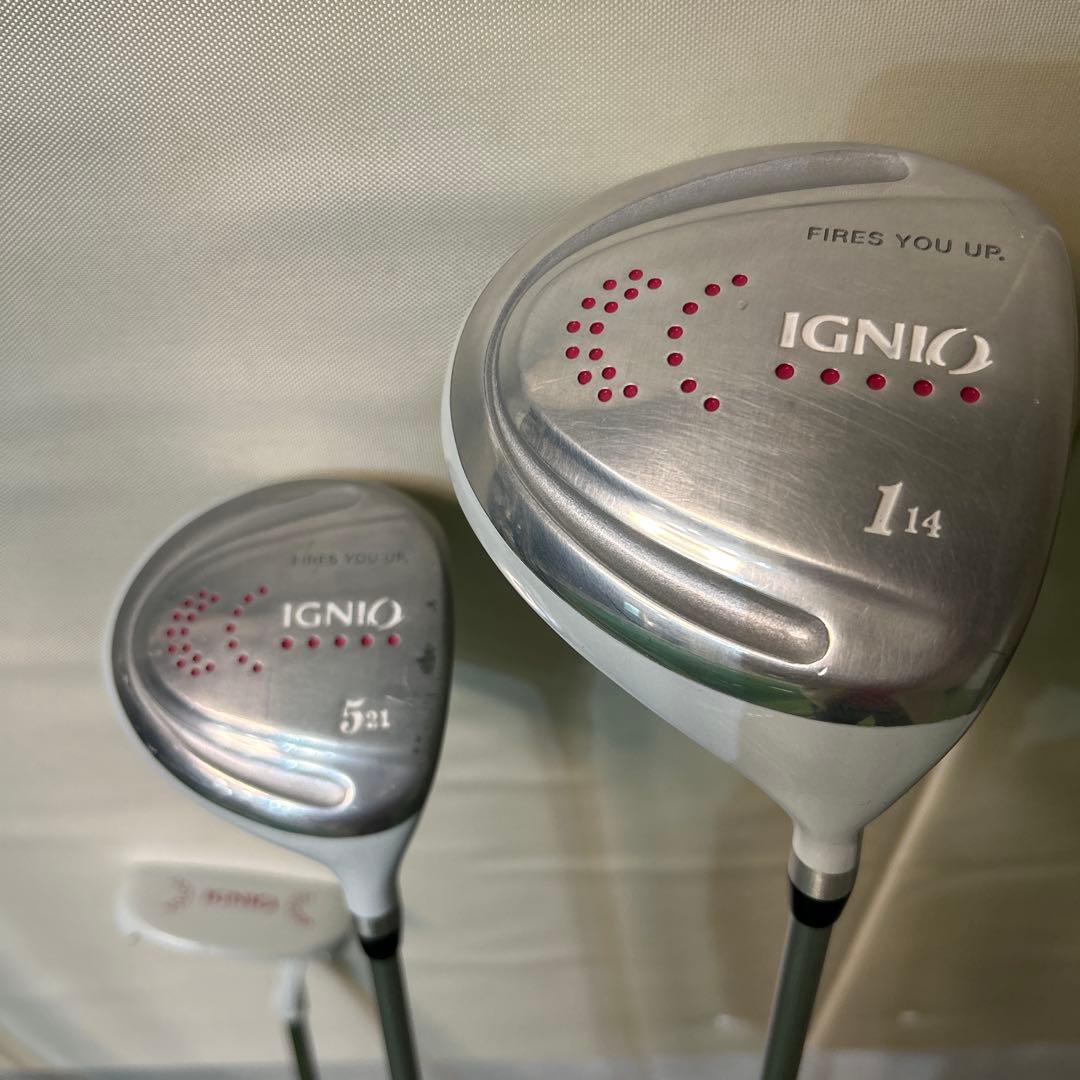 イグニオIGNIOレディース用ゴルフクラブセット☆初心者 7本セット