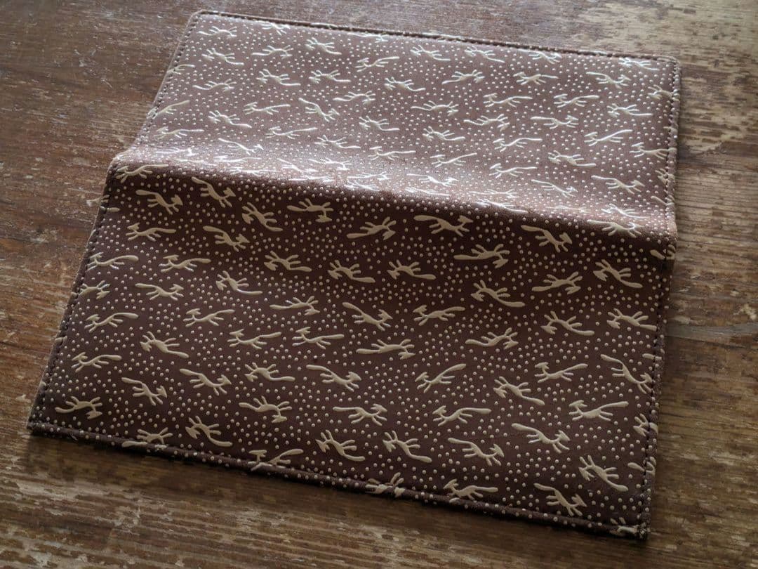 印傳屋＊メンズ長財布 2104 甲州印伝 上原勇七 ブラウン レア 完全未使用