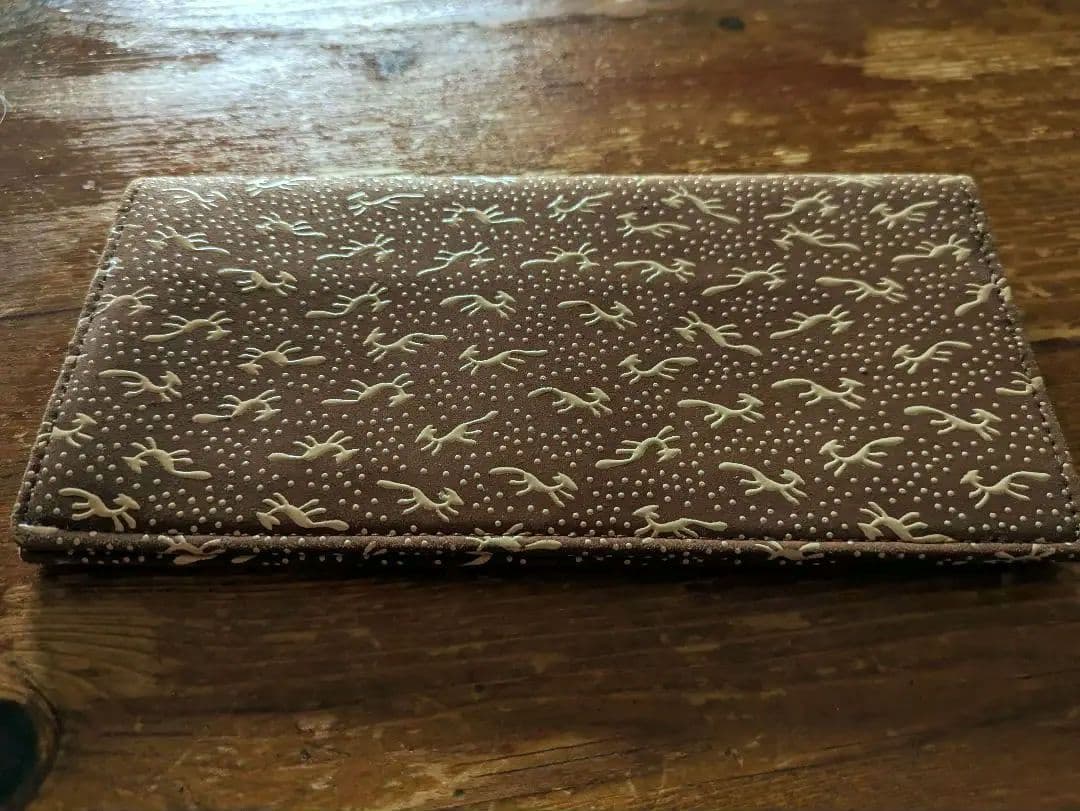 印傳屋＊メンズ長財布 2104 甲州印伝 上原勇七 ブラウン レア 完全未使用