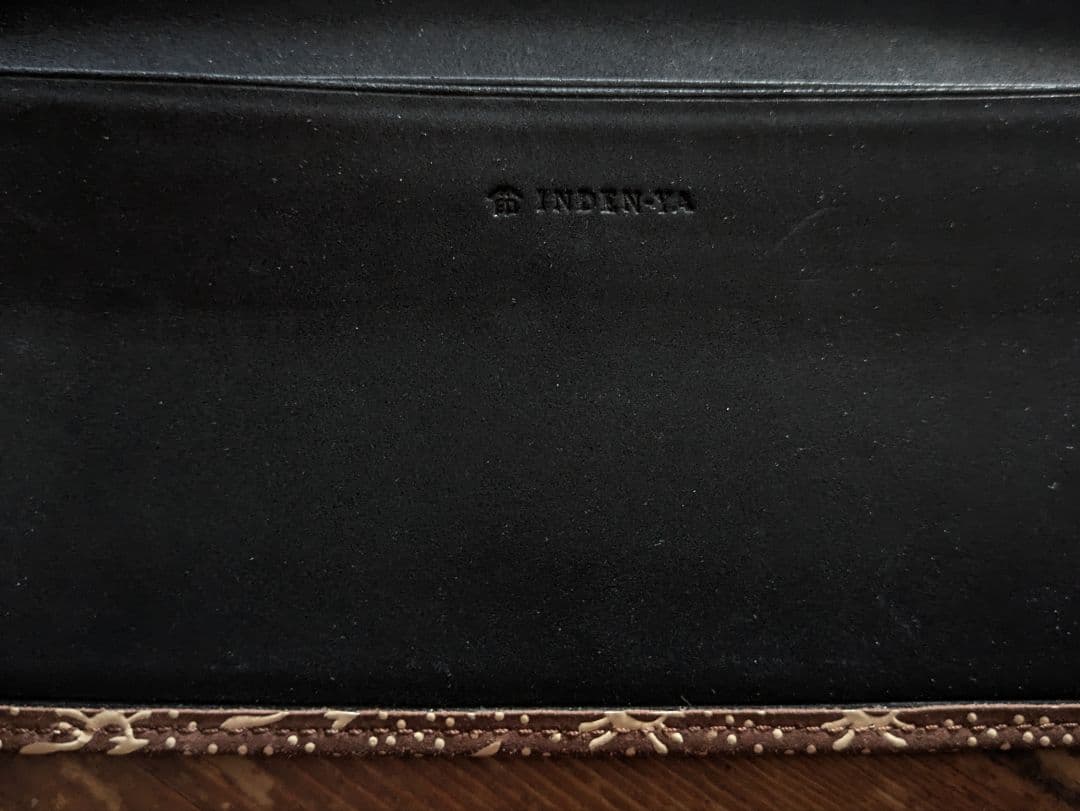 印傳屋＊メンズ長財布 2104 甲州印伝 上原勇七 ブラウン レア 完全未使用