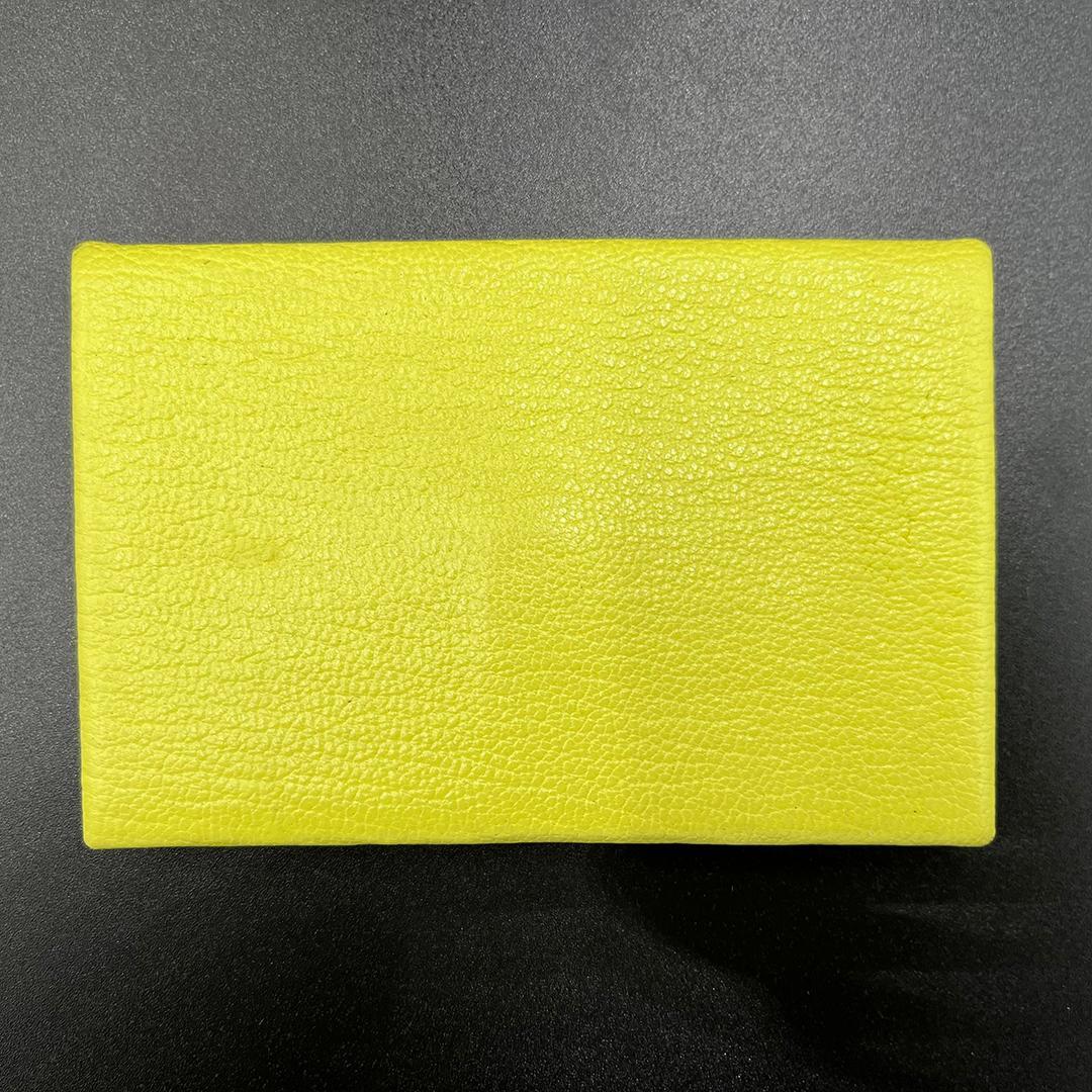 HERMES エルメス カルヴィ イエロー系 名刺入れ　カードケース フランス製