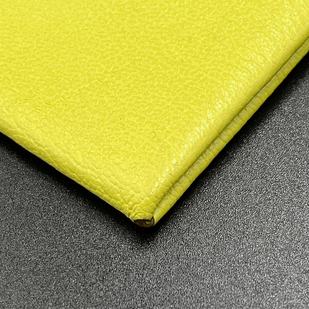 HERMES エルメス カルヴィ イエロー系 名刺入れ　カードケース フランス製