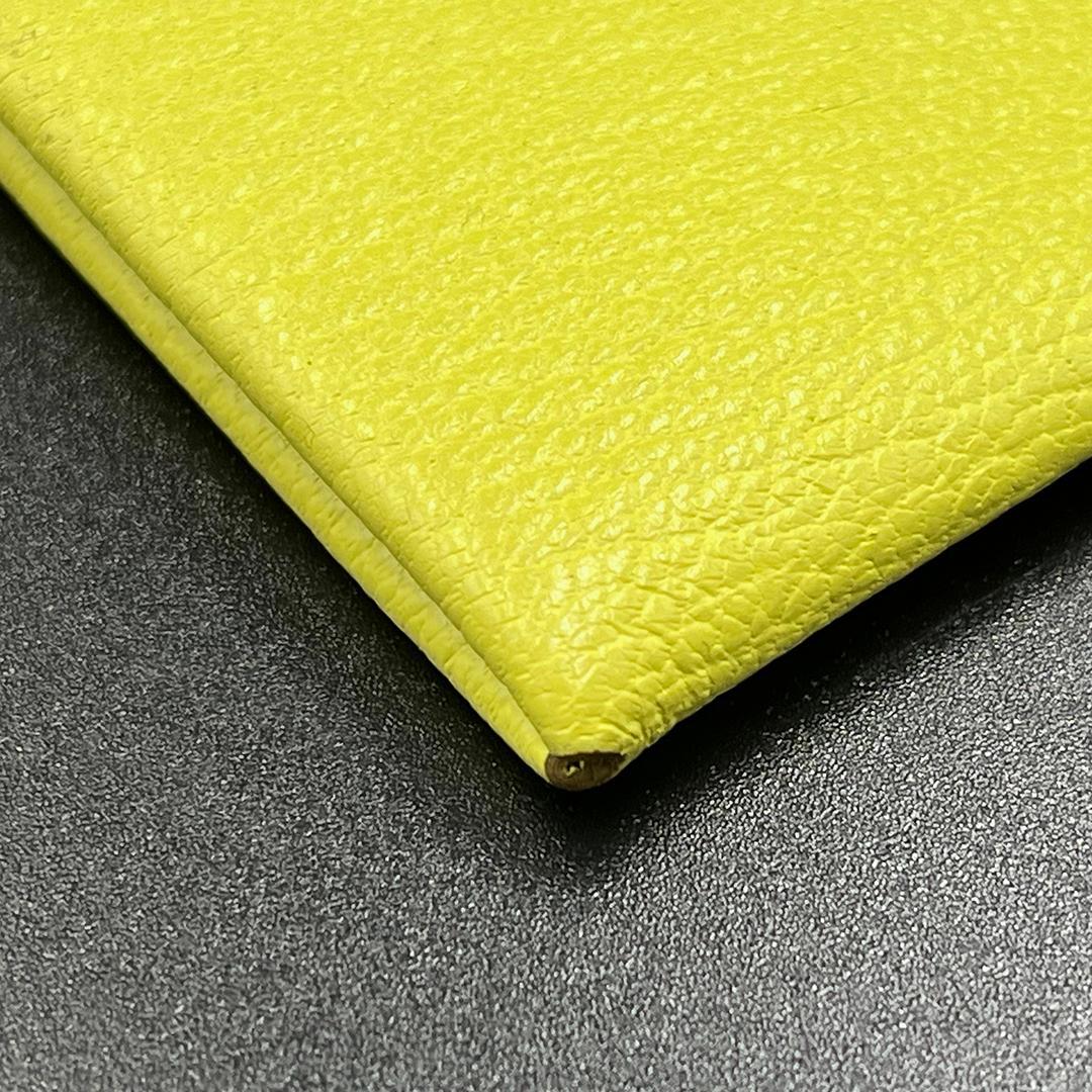 HERMES エルメス カルヴィ イエロー系 名刺入れ　カードケース フランス製