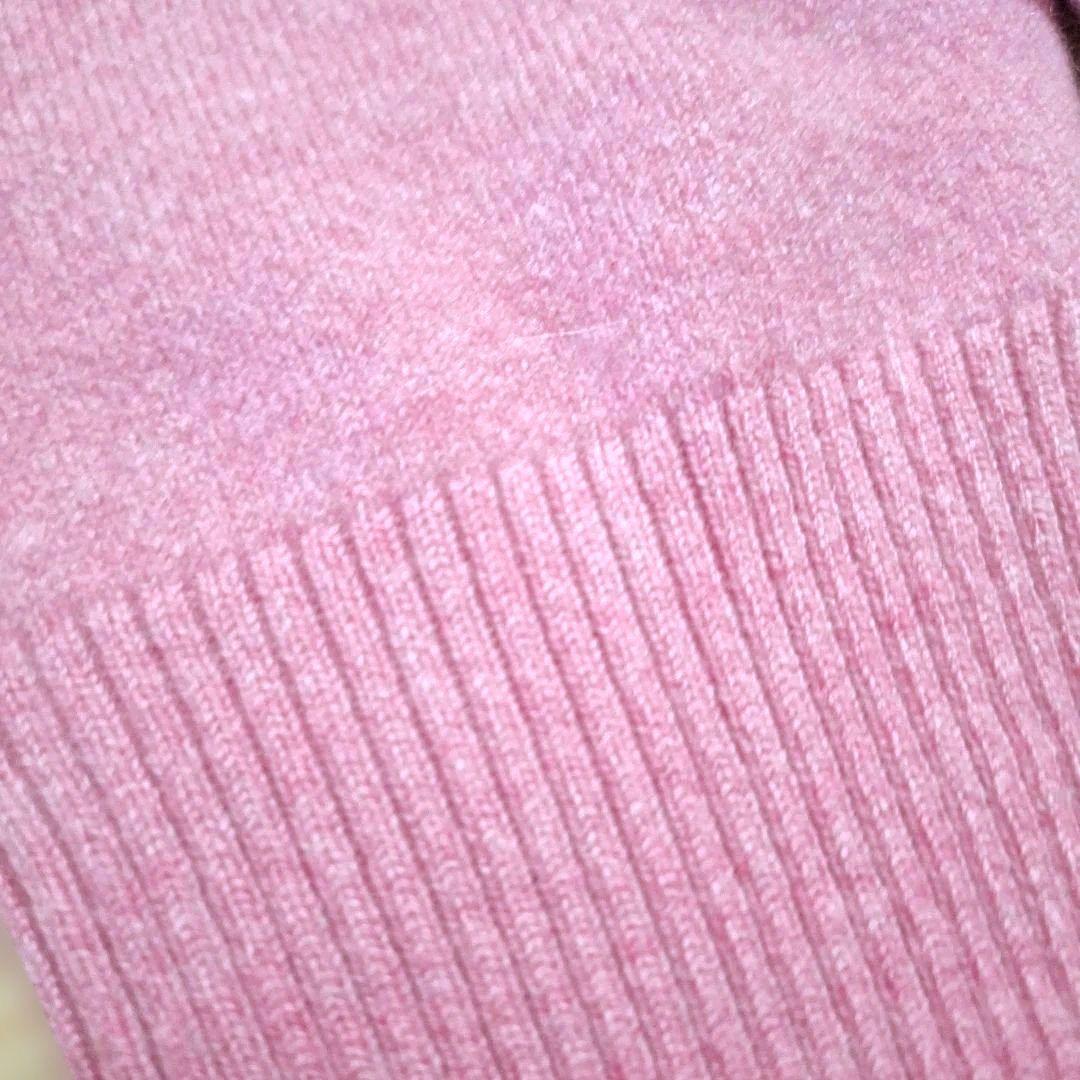 エブール　ゲージカシミア　クルーネックニット　プルオーバー38Mピンク