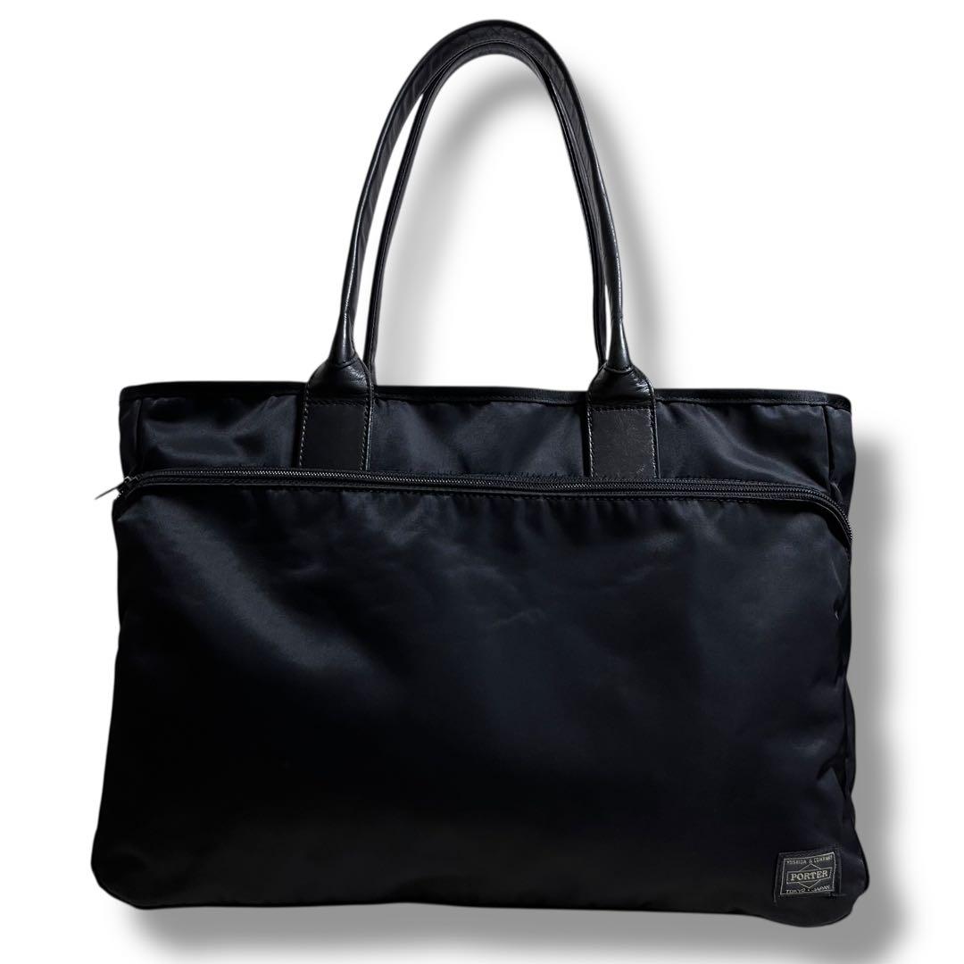 極美品✨ポーター タイム トートバッグ A4収納可能 大容量 ブラック
