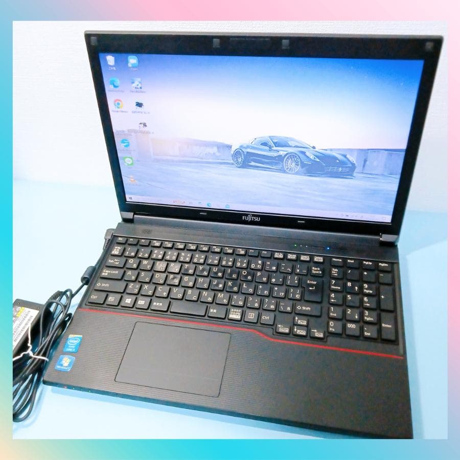 初心者おすすめ 黒 ノートパソコン i5 SSD256 8GB ＤＶＤ 大画面