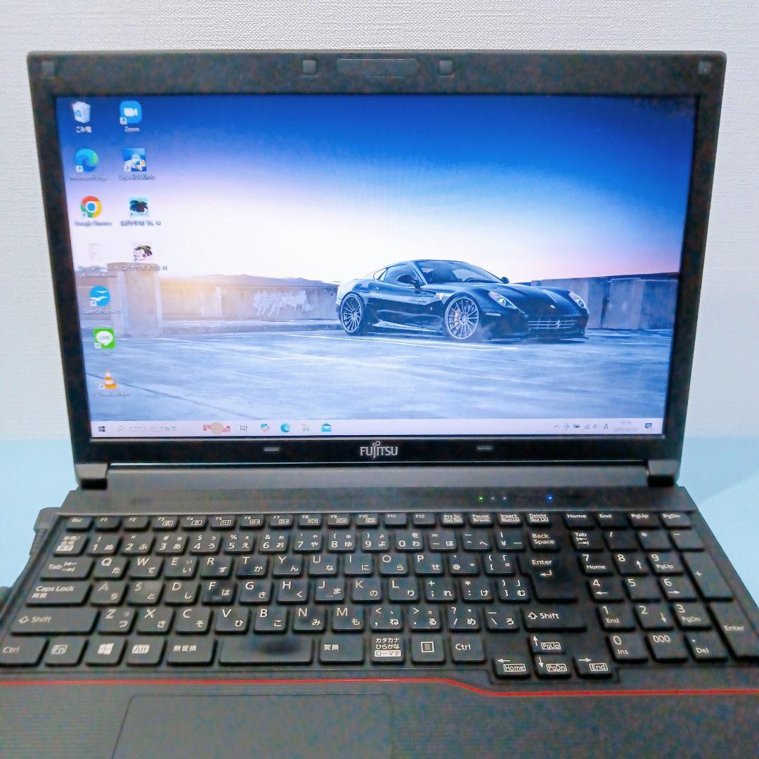 初心者おすすめ 黒 ノートパソコン i5 SSD256 8GB ＤＶＤ 大画面