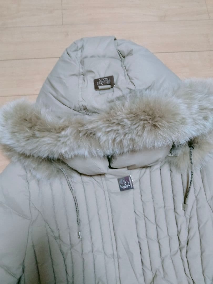 まろんJEAN-LOUISファー付きフード ダウンジャケット 　モカ