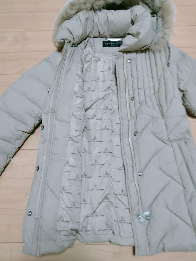 まろんJEAN-LOUISファー付きフード ダウンジャケット 　モカ