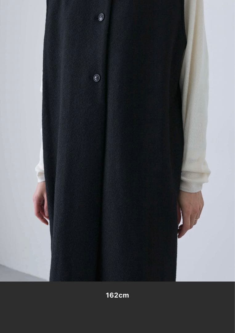 ほぼ新品 かぐれ 今季 ウールタックジャンパースカート ブラック　2025秋冬