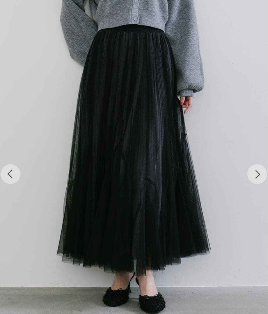 【新品タグ付】COCO DEAL 2025AW プリーツマチ チュールスカート