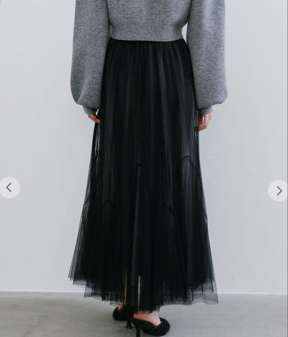 【新品タグ付】COCO DEAL 2025AW プリーツマチ チュールスカート