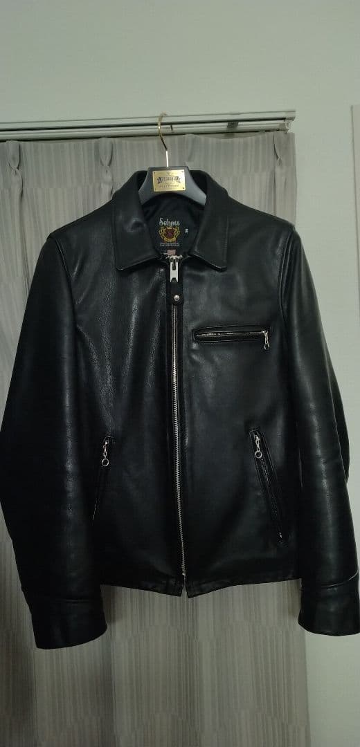 Schott ブラックレザーライダース　牛革
