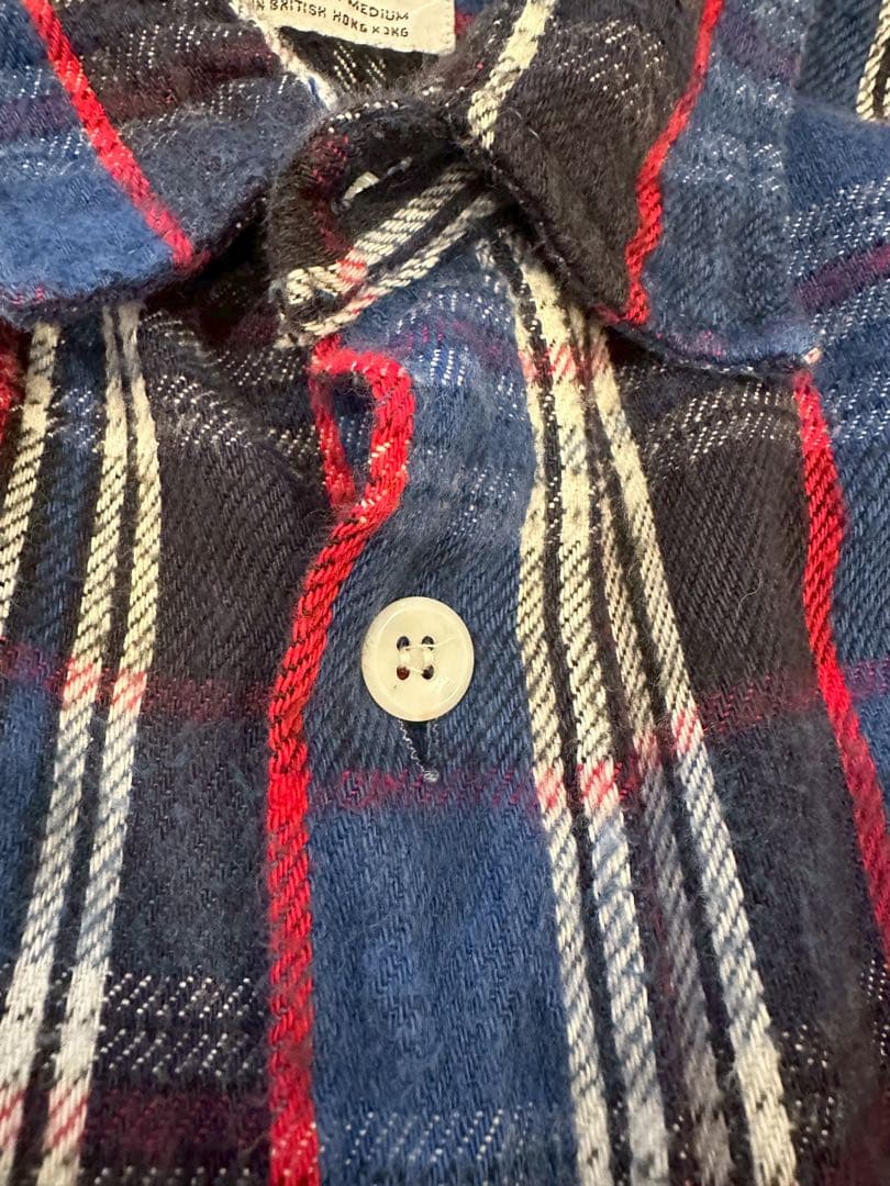 60s ビンテージネルシャツ　ヘビネル　好配色