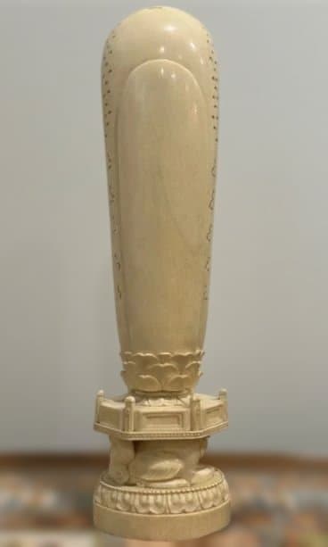 ナリトラ　東洋彫刻 古龍作 観音像 高さ約30.5cm