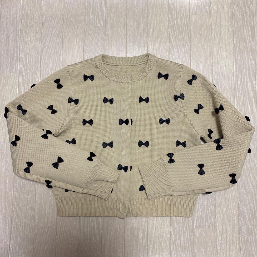 トップス Ameri vintage MANY RIBBON SHORT KNIT TOP