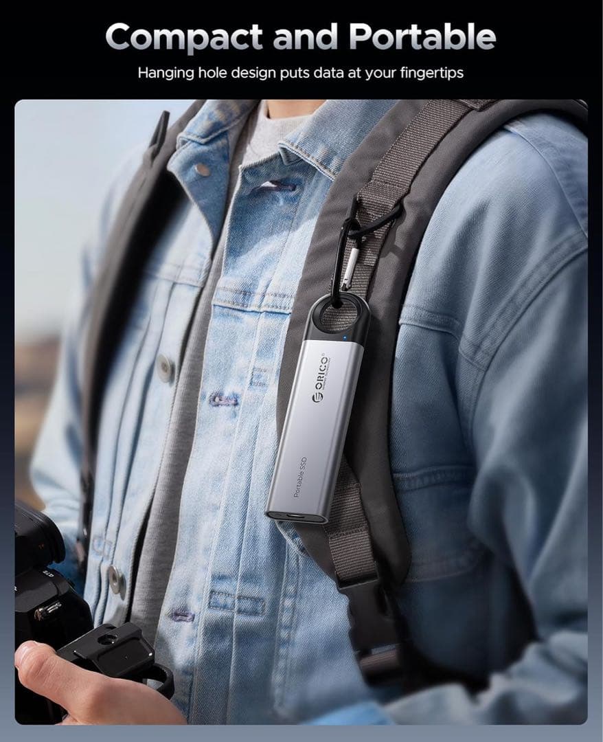 ORICO ポータブルSSD USB-C 5.2インチ2TB