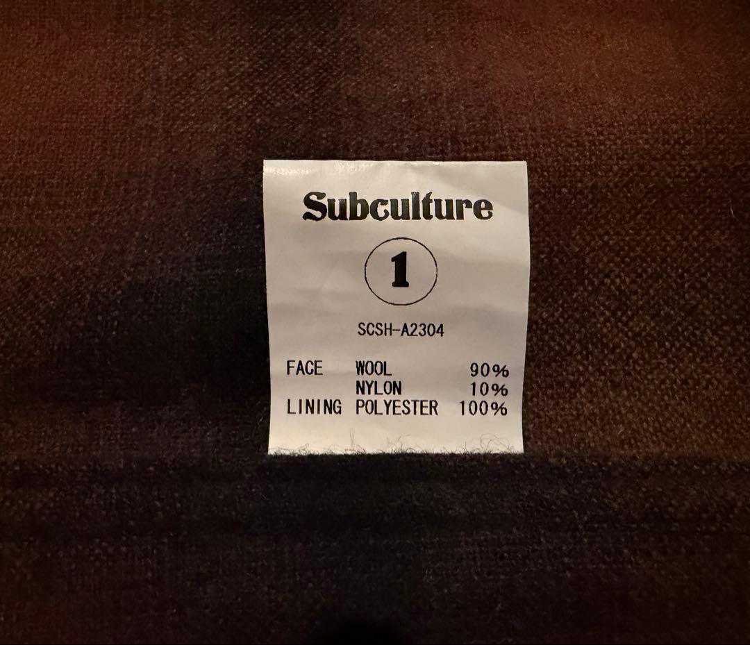 Subculture ウールシャツ　brown サイズ1