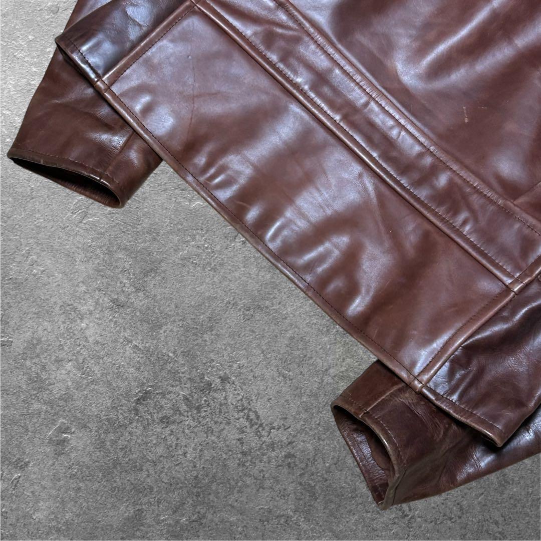 GRAMAN COWHIDE シングルライダース 本革 牛革 カウハイド 古着
