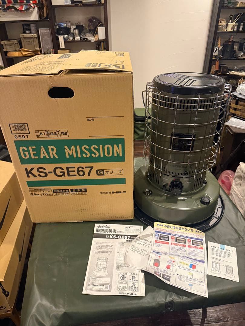 【新品未使用】トヨトミ ギアミッション KS-GE67 OD色 石油ストーブ