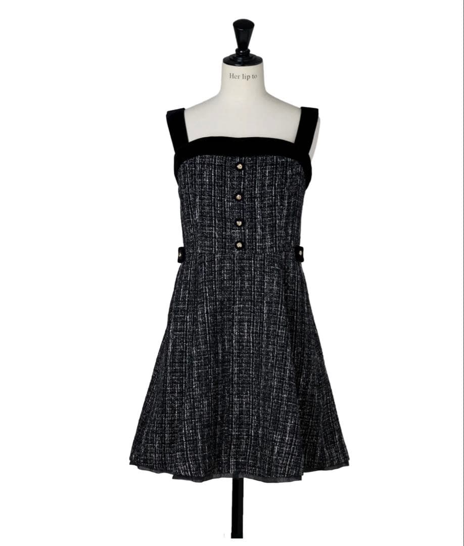 ワンピース Her lip to Margaux Tweed Mini Dress