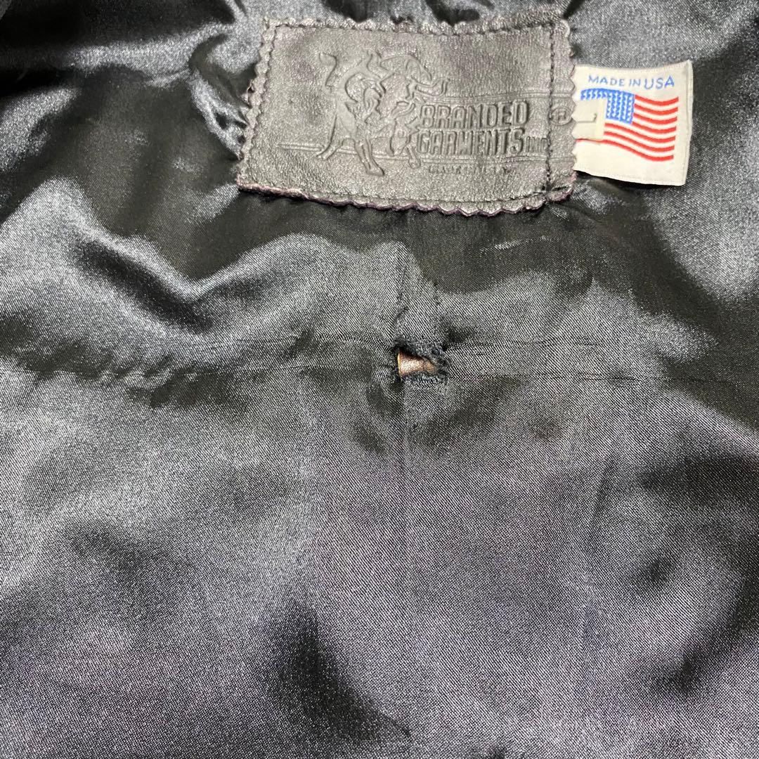 USA製 BRANDED GARMENTS 本革 レザーベスト コンチョ