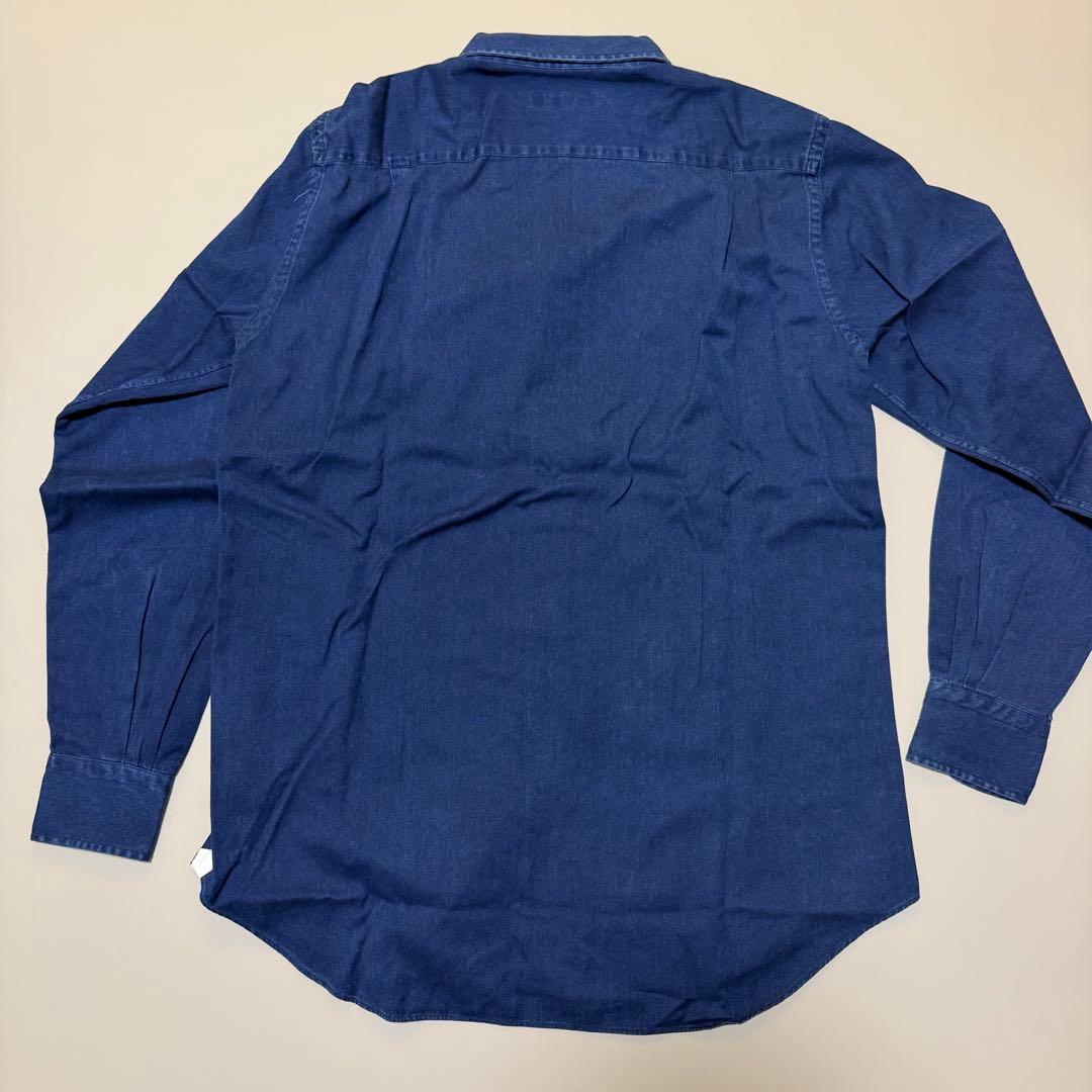 新品未使用ロロピアーナ アンドレシャツ コットン Mサイズ ネイビー 紺 デニム