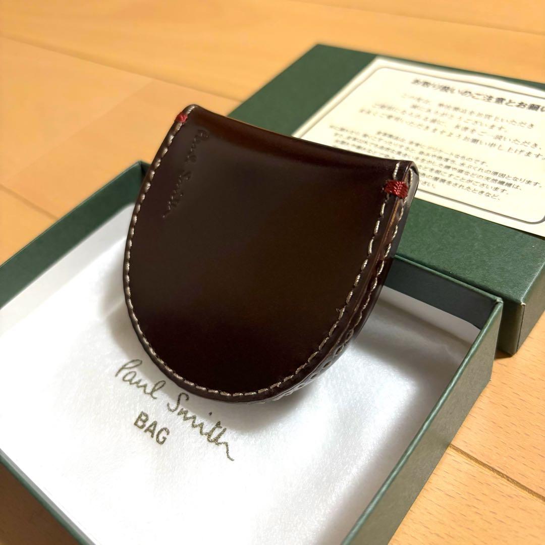 Paul Smith コードバン　馬蹄型　ケース　ダークブラウン　新品