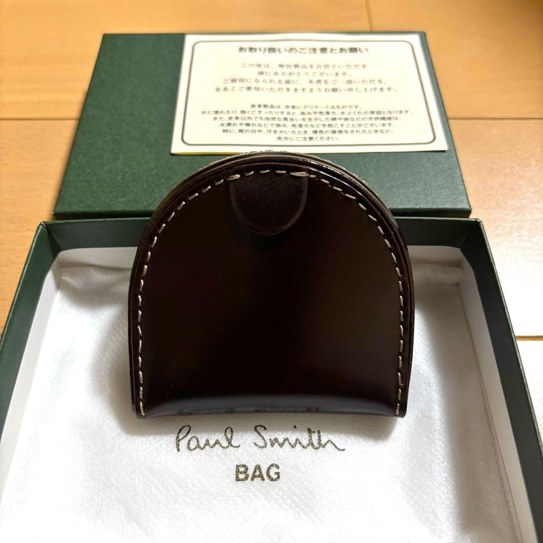Paul Smith コードバン　馬蹄型　ケース　ダークブラウン　新品