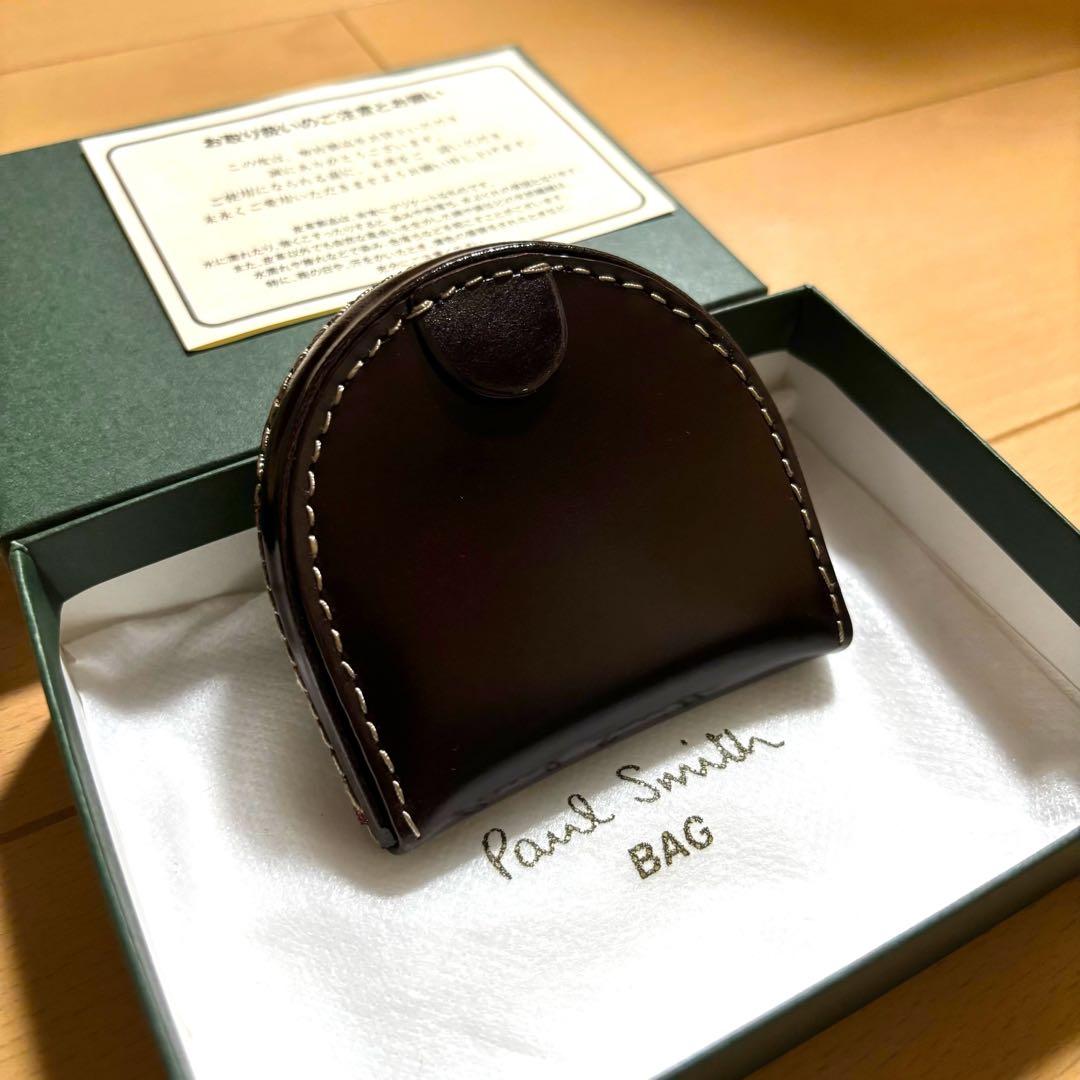 Paul Smith コードバン　馬蹄型　ケース　ダークブラウン　新品