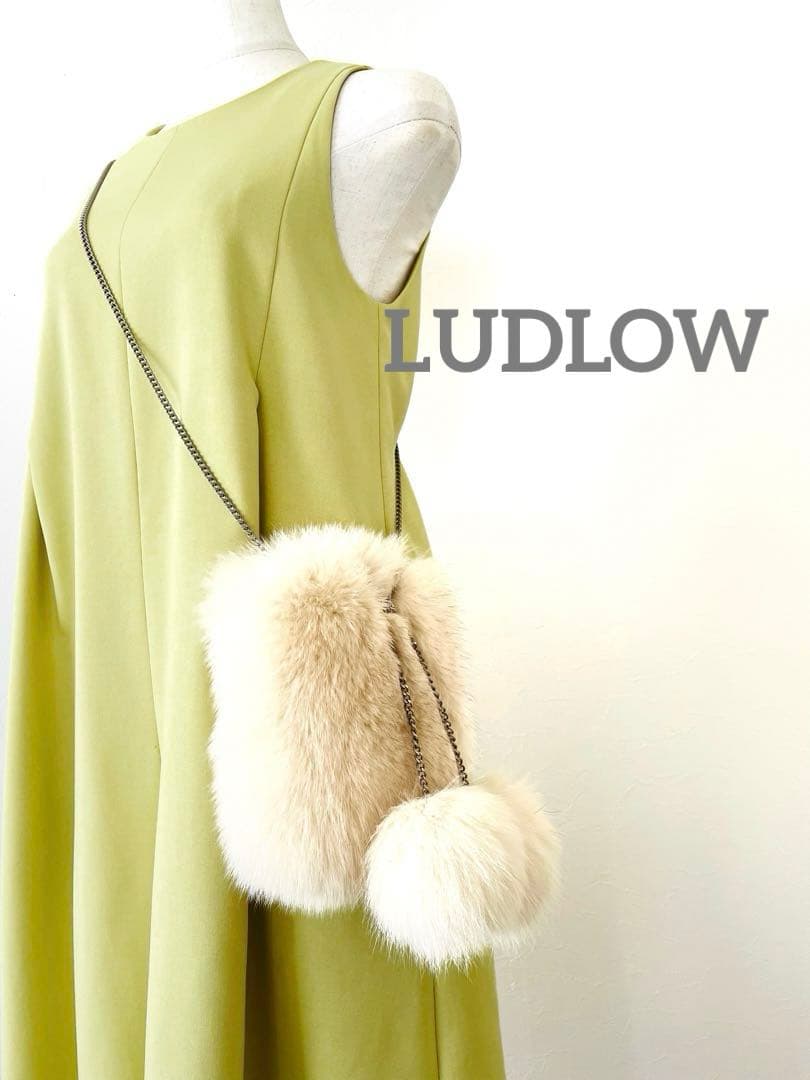 美品 LUDLOW ラドロー フォックスファー バッグ