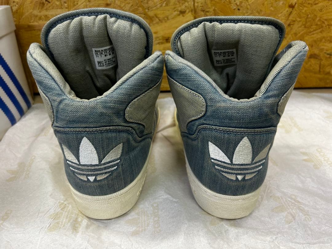 adidas デニム ハイカットスニーカー　ジェレミースコット　US7 1/2