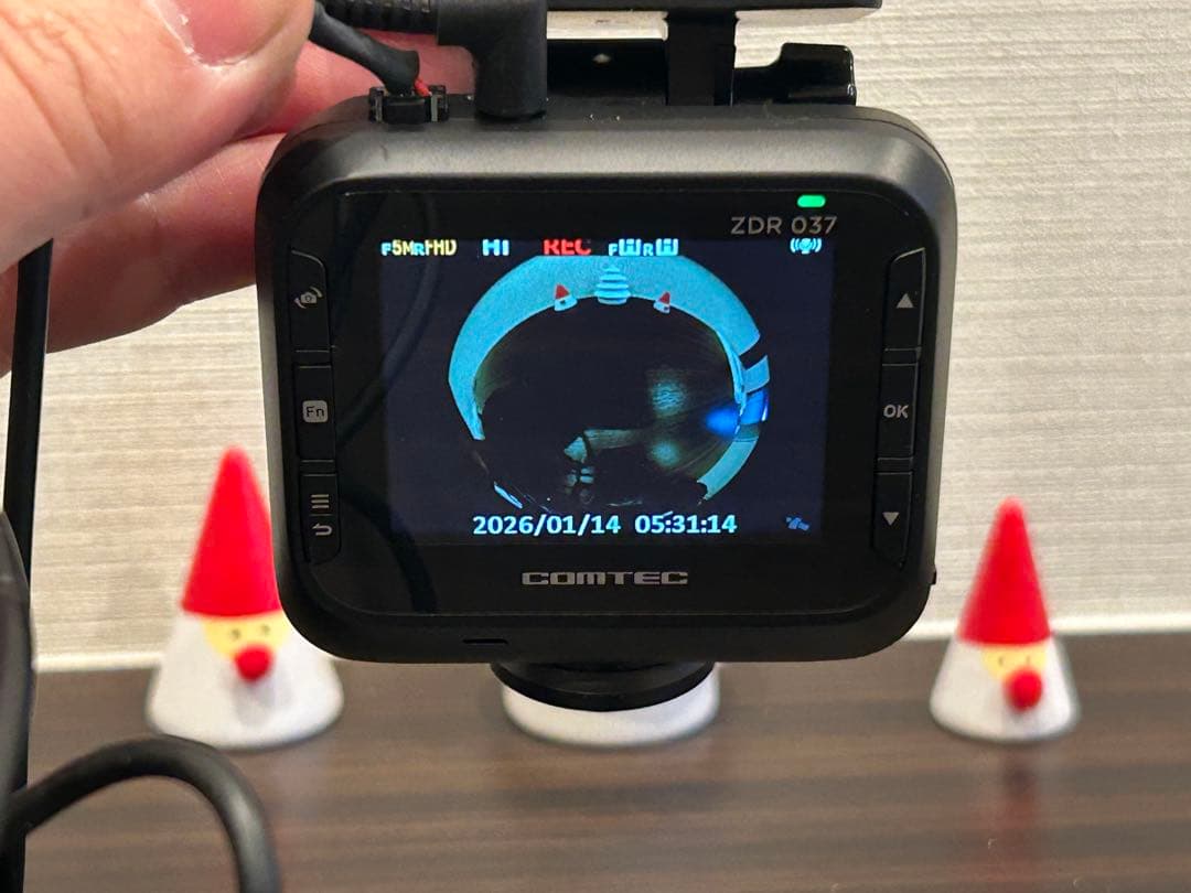 COMTEC ZDR037ドラレコ前後　360° 説明書　ステッカー　付中古