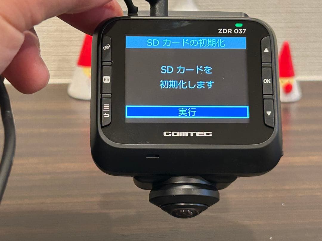 COMTEC ZDR037ドラレコ前後　360° 説明書　ステッカー　付中古