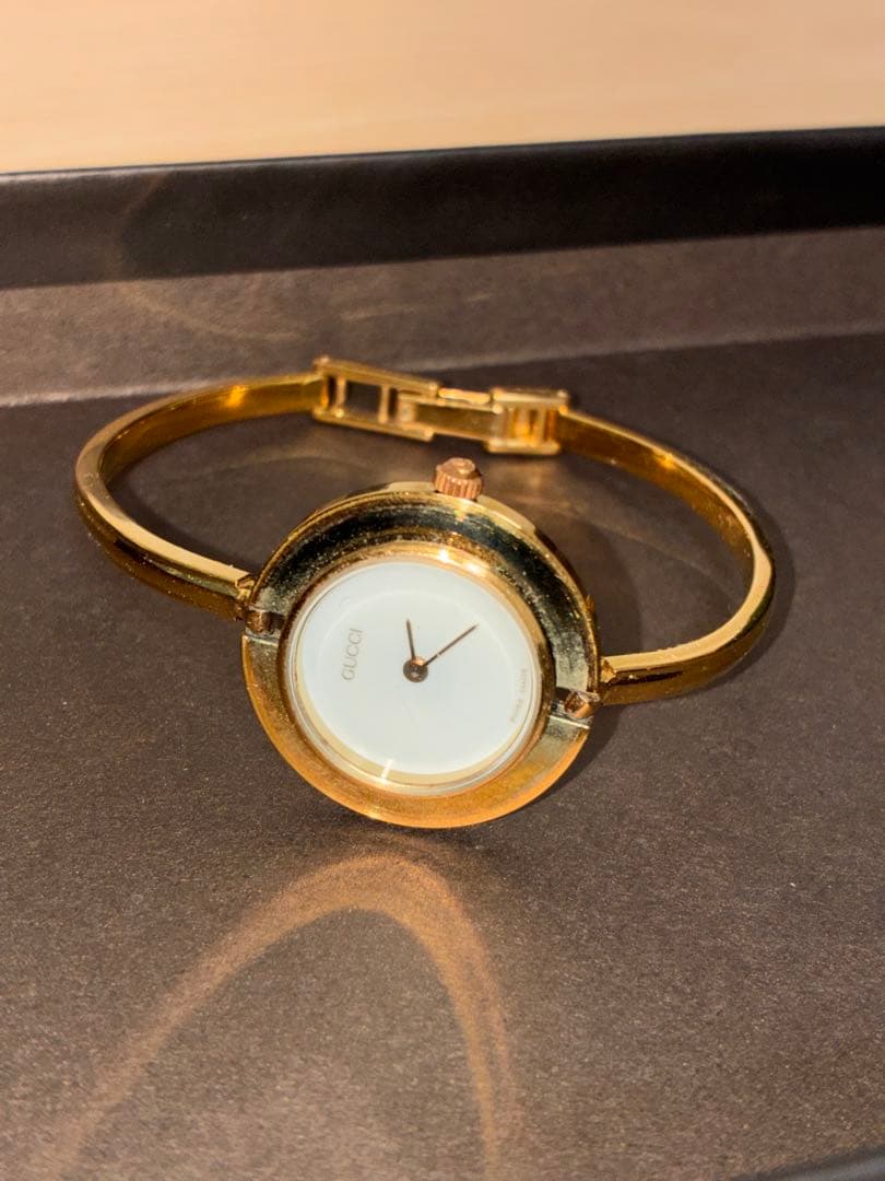 GUCCI グッチ チェンジベゼル ホワイト文字盤 ゴールド