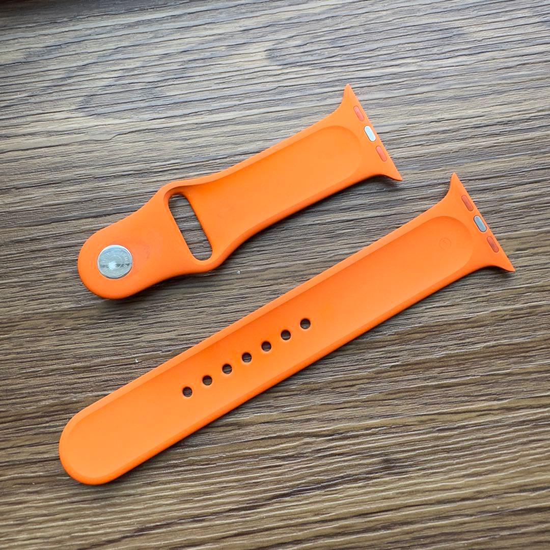 2692 Apple Watch エルメス　オレンジ　ラバー　スポーツバンド