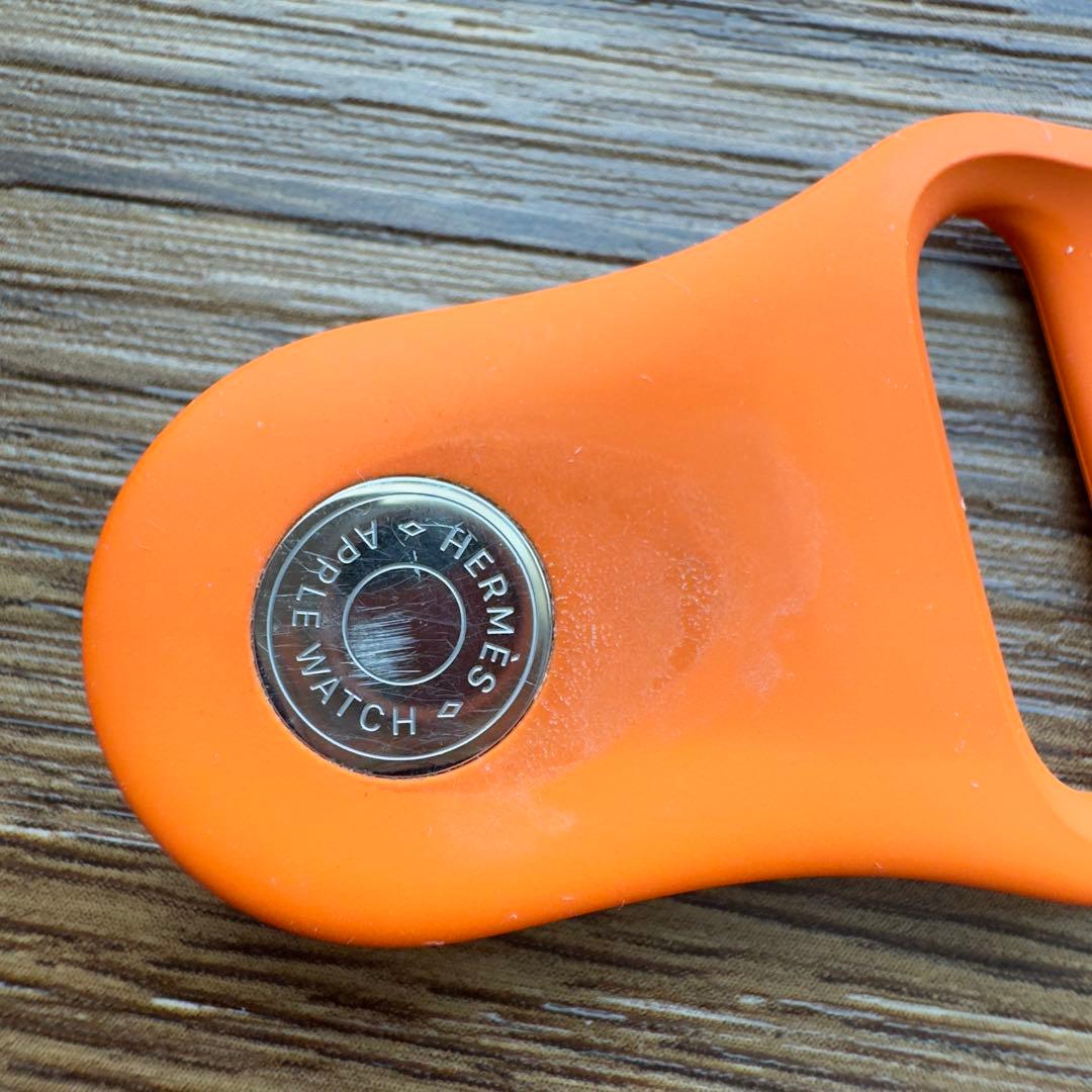 2692 Apple Watch エルメス　オレンジ　ラバー　スポーツバンド