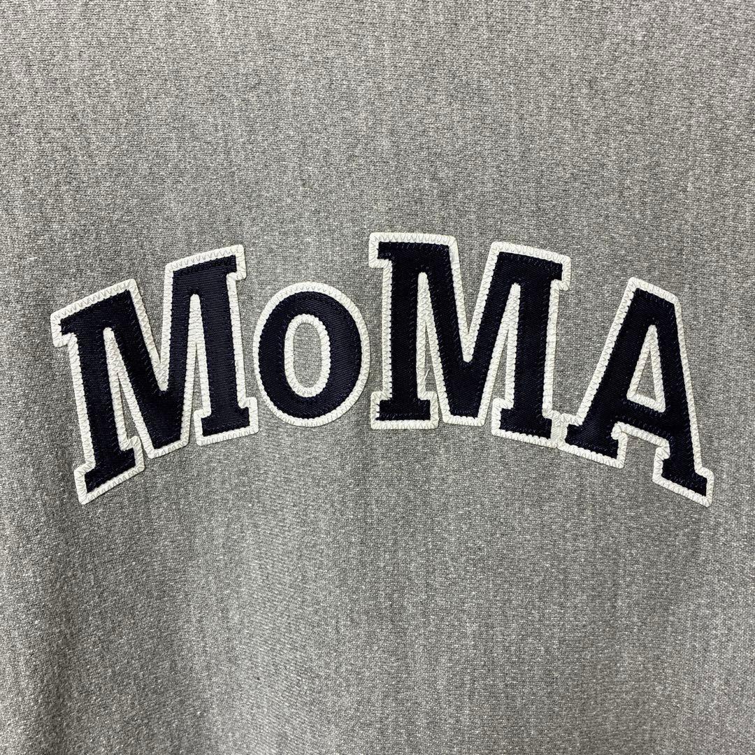美品 Champion MoMAロゴ スウェット S グレー