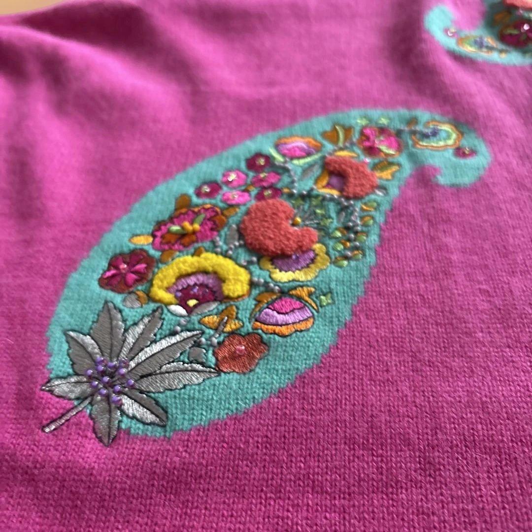 【まとめ売り】LEONARD SPORT 花柄 ペイズリー ニット ウール