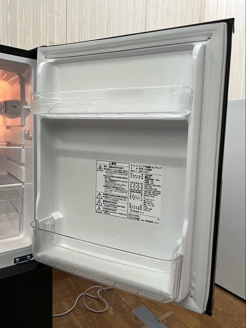 激安 ニトリ 2022年 2ドア 106L 右開き NTR-106BK