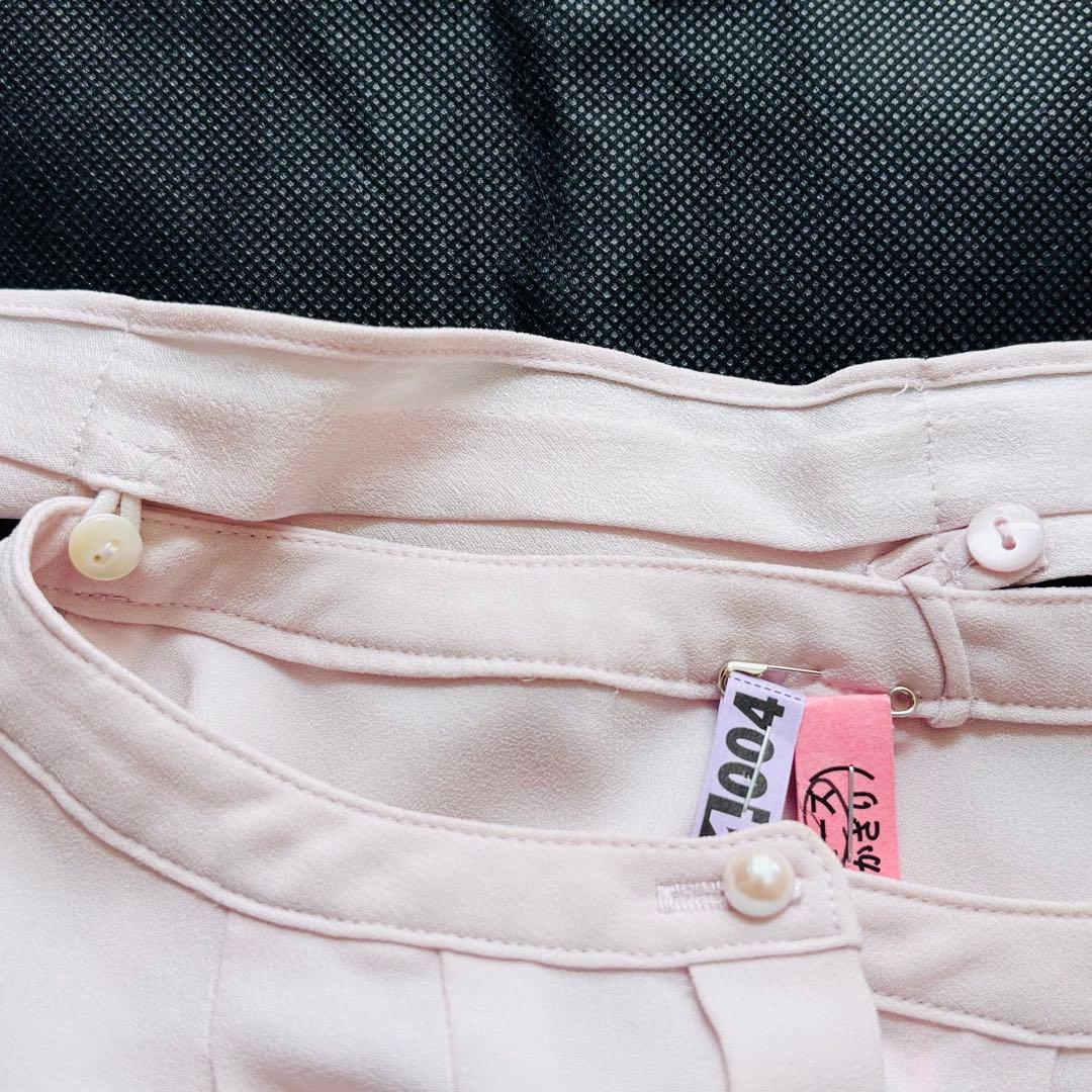 ANAYI 2023 バックサテン ボウタイブラウス 38 ピンク 2WAY