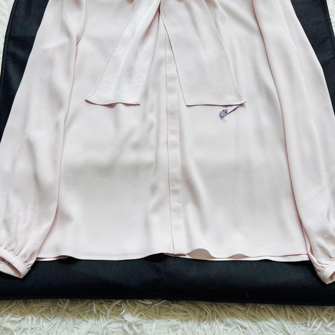 ANAYI 2023 バックサテン ボウタイブラウス 38 ピンク 2WAY