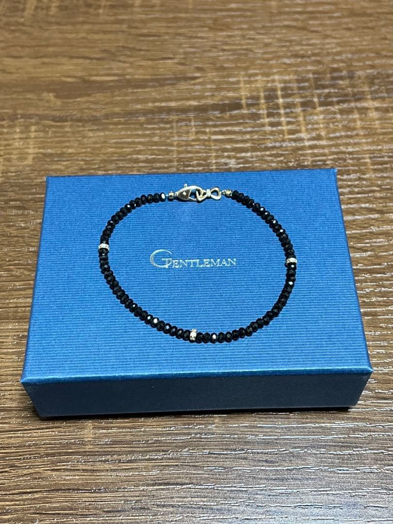 GENTLEMAN K18PG ブラックスピネル ブレスレット