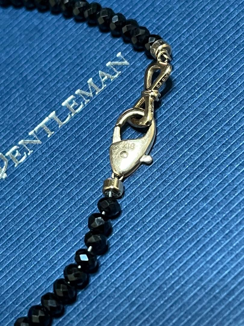 GENTLEMAN K18PG ブラックスピネル ブレスレット