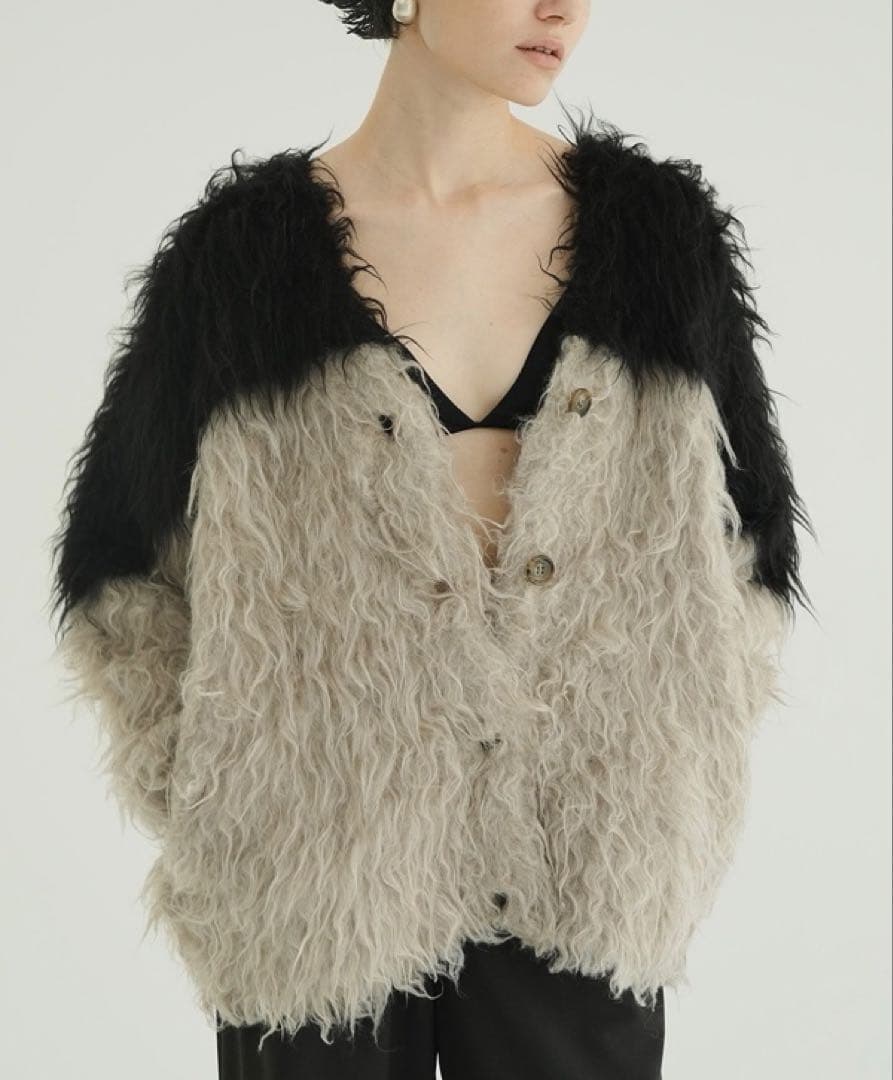 CLANE 新品・タグ付き SHAGGY KNIT CARDIGANサイズ1