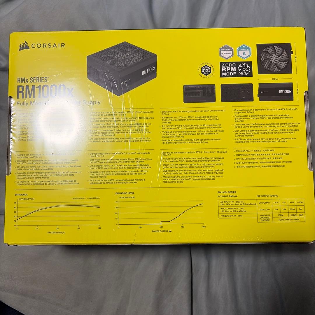 Corsair RM1000x 2024年モデル 電源ユニット
