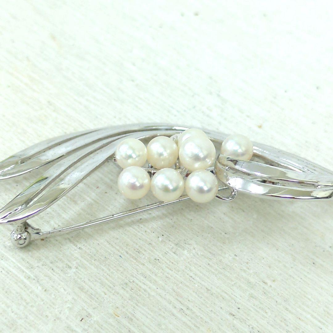 MIKIMOTO ミキモト パール 9粒 シルバー ブローチ
