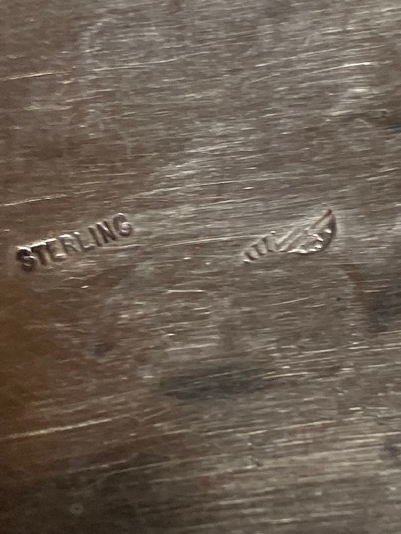 フェザー　STERLING バックル　vintage